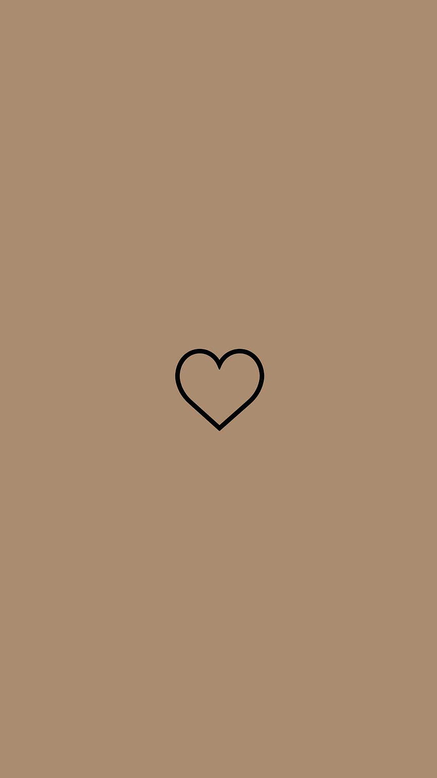 Brown Heart iPhone, aesthetic brown hearts HD phone wallpaper | Pxfuel
