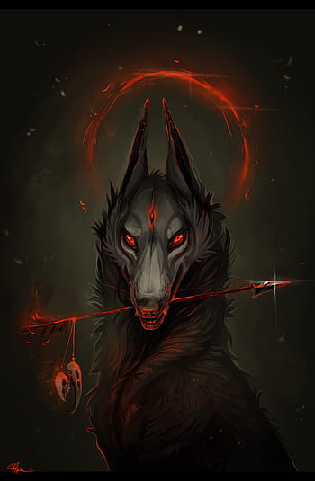 Black wolf wallpaper hd  Shadow wolf Demon wolf Wolf wallpaper