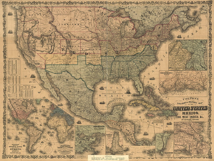 Peta Kereta Api Bersejarah Amerika Serikat & Meksiko, peta meksiko Wallpaper HD