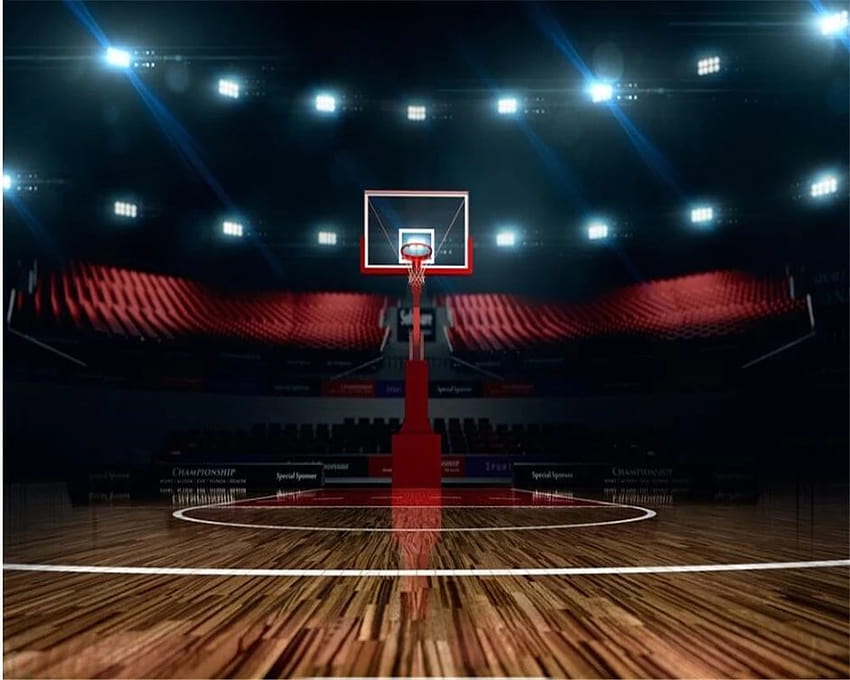 Beibehang ปรับแต่งขนาดใหญ่ที่สวยงาม cool สนามบาสเกตบอล 3D การออกแบบพื้นหลังวาด papel de parede วอลล์เปเปอร์ HD