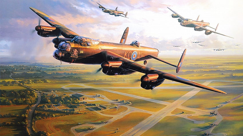 9 Avro Lancaster เครื่องบินทิ้งระเบิด วอลล์เปเปอร์ HD