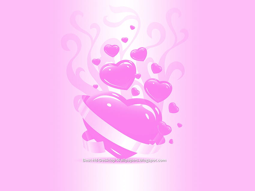 4 Cute Pink Heart, y pink hearts HD wallpaper