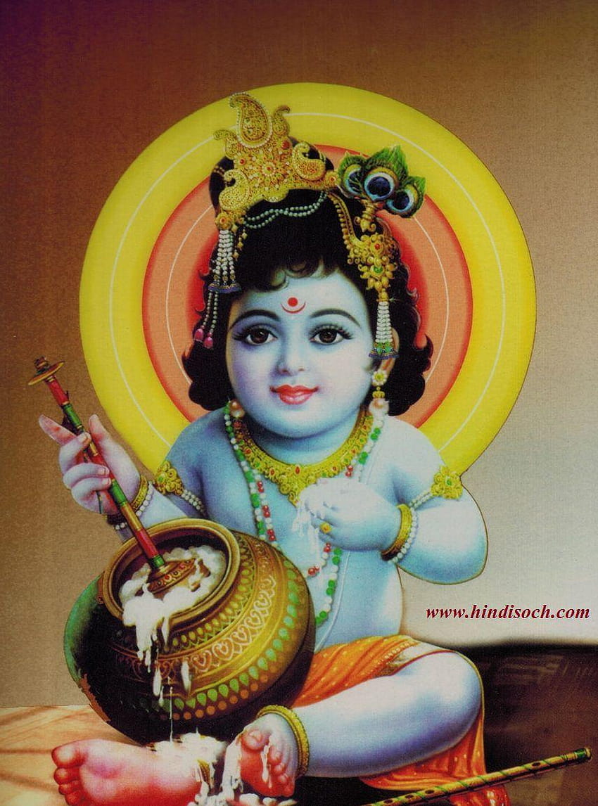 Cute Krishna Baby, lord bal krishna HD phone wallpaper