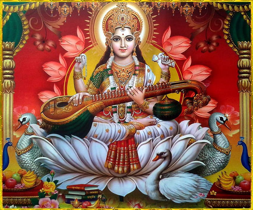 Saraswati, saraswathi HD wallpaper