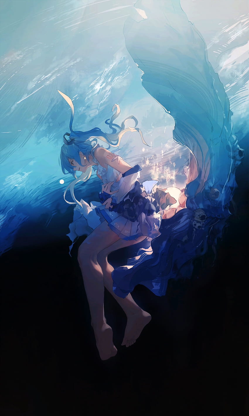 Hatsune Miku im Jahr 2020, vertikaler Anime HD-Handy-Hintergrundbild