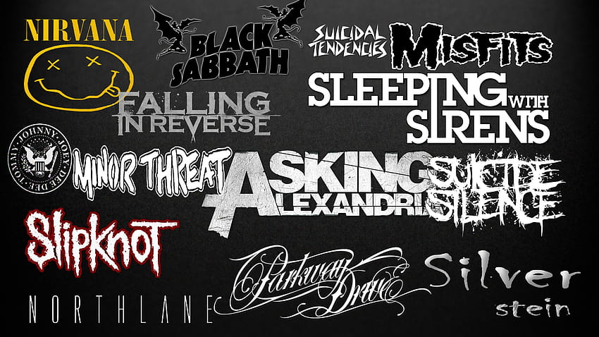 indie bands logos collage