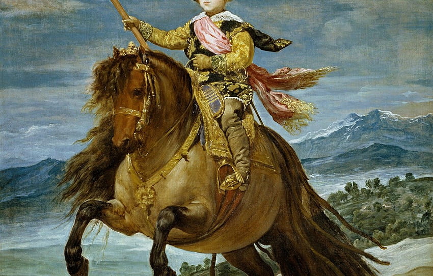 말, Diego Velazquez, 승마 초상화 Of HD 월페이퍼