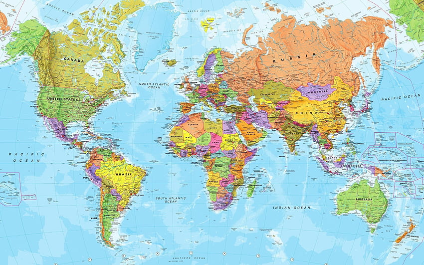 Mapa da Terra, atlas, conceito de mapa-múndi, mundo, atlas de mapa-múndi completo papel de parede HD