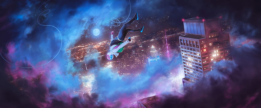 Spider Gwen Into The Spider Verse, Superheroes Hd Wallpaper 