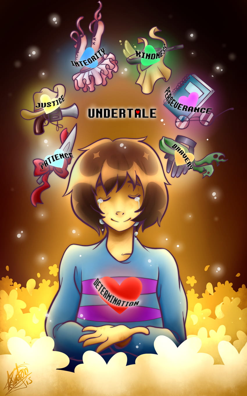 Frisk, the soul of bravery HD phone wallpaper
