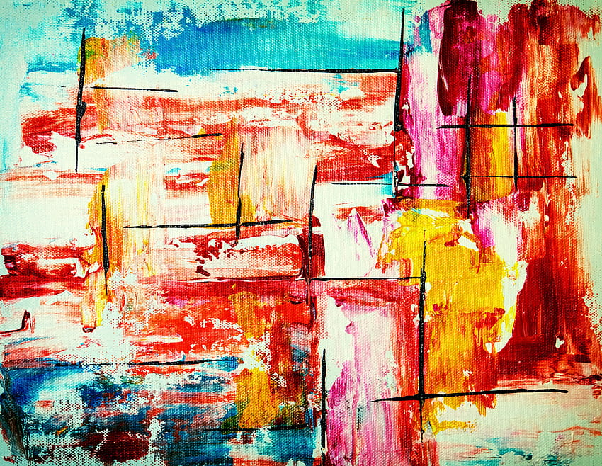 Multicolored Abstract Painting , abstract expressionism • For You For & Mobile, oil paint HD wallpaper