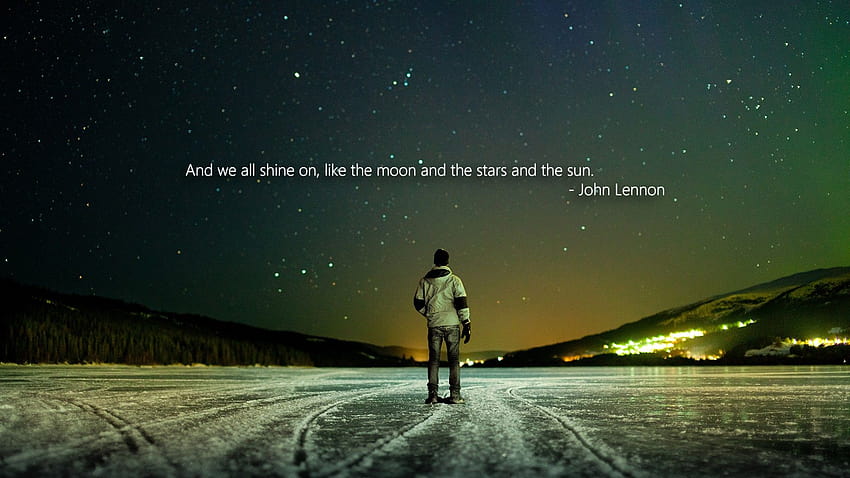 Nature Snow Ice People John Lennon Text Cold Typography Landscape Lights 1920x1080 U HD wallpaper