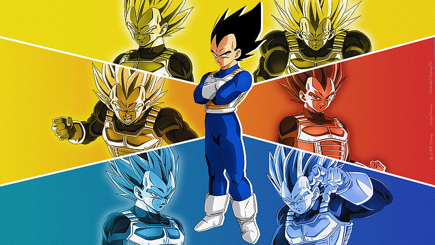 Download Vegeta in his powerful Super Saiyan 2 form Wallpaper