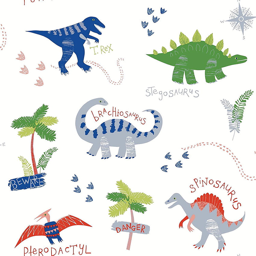 Arthouse, Kids Dino Doodles , Green Blue and Red, jaden cradle HD phone wallpaper
