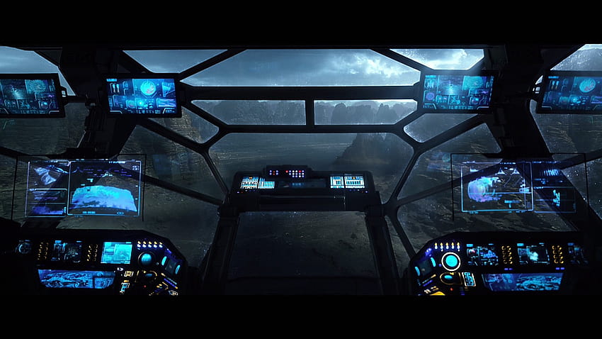 Prometheus Cockpit, cabina di pilotaggio dell'astronave Sfondo HD