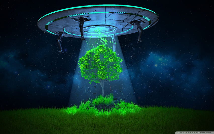 Penculikan Pohon UFO Latar Belakang Ultra untuk, ufo Wallpaper HD