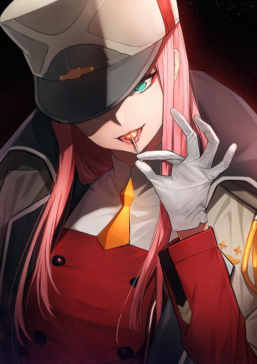 anime zero two android HD phone wallpaper