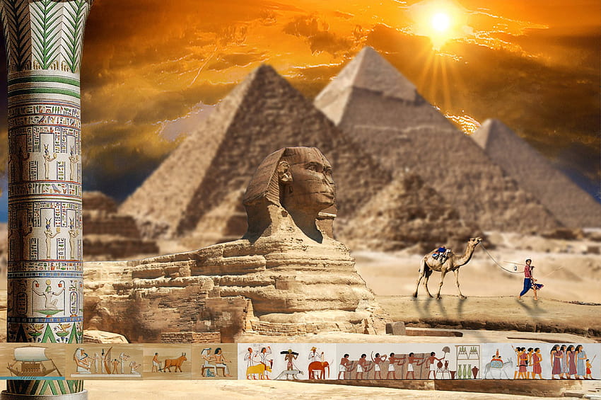 สุดยอด 3 พื้นหลังอียิปต์โบราณบนสะโพก ผู้หญิงอียิปต์สีแดง วอลล์เปเปอร์ HD