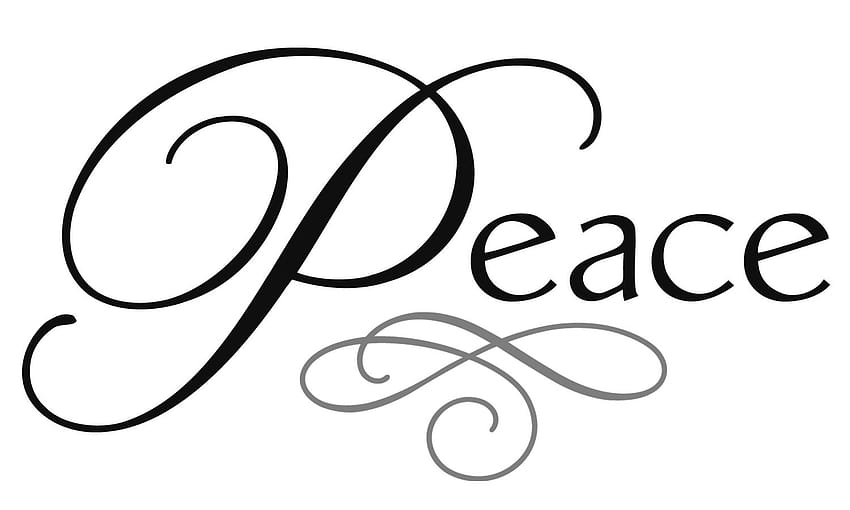 Das Wort Frieden in Schreibschrift HD-Hintergrundbild
