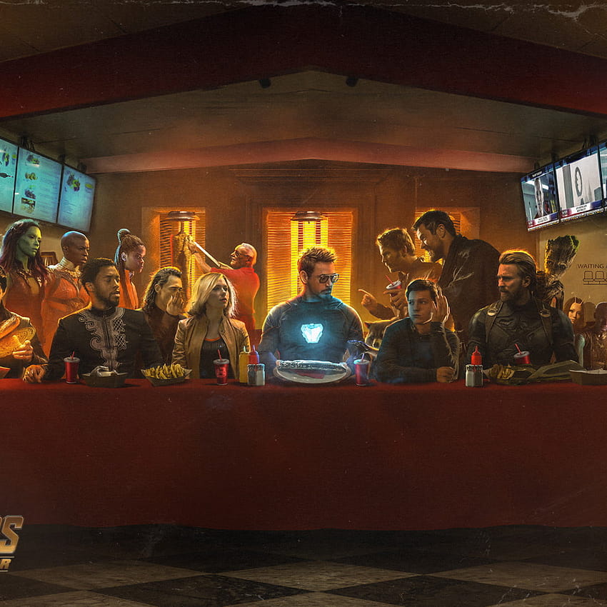 Marvel Avengers Infinity War posteri , Avengers Last Supper • For You For & Mobile, son akşam yemeği HD telefon duvar kağıdı