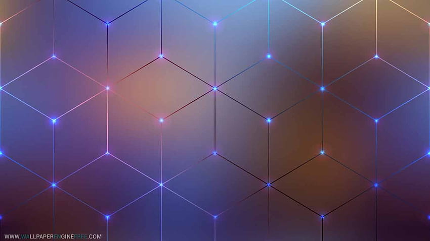 Hex Grid Lines Animated Engine HD wallpaper