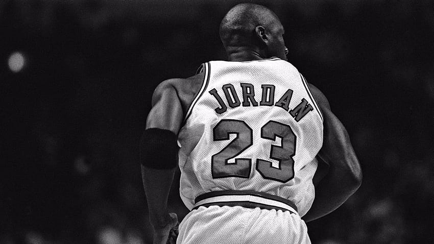 Michael Jordan, Jordania czarno-biała Tapeta HD