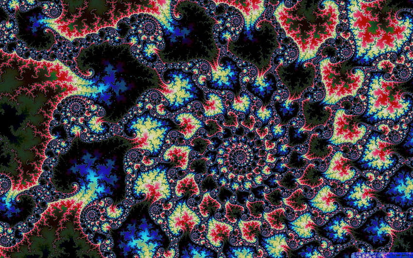Psychedelic , colorful, abstract, trippy, fractal, full frame • For You For & Mobile, trippy fractal art HD wallpaper