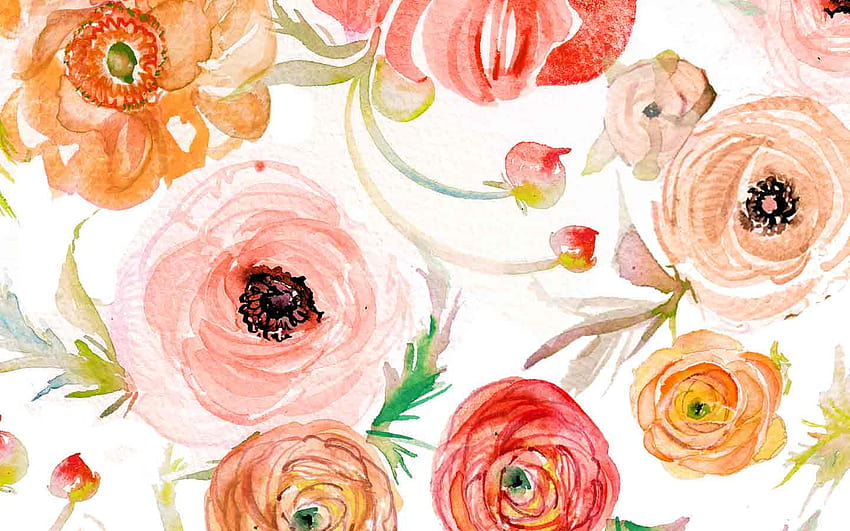 Watercolor and Lock Screen sMomental Designs, boho floral wreath HD wallpaper