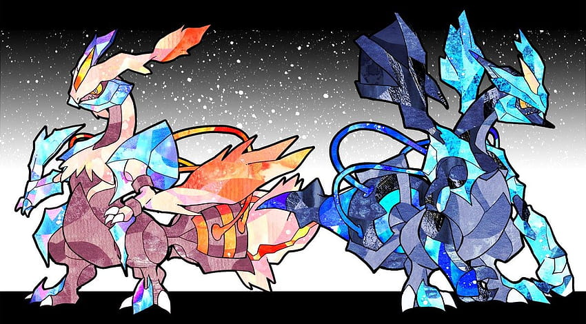 Reshiram, Zekrom, and Kyurem by lunasnightmare on DeviantArt