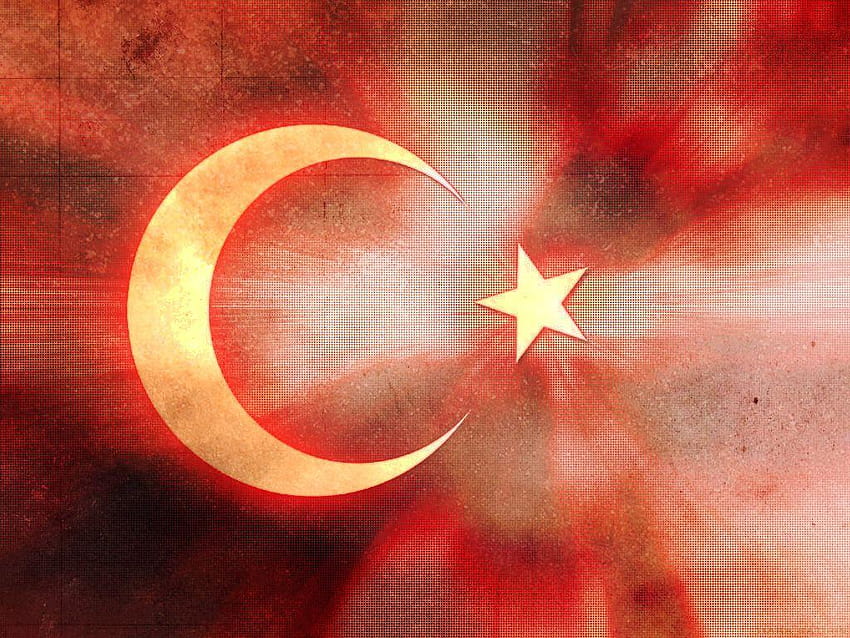 Фонове с турски флаг за PowerPoint, флаг на Турция HD тапет