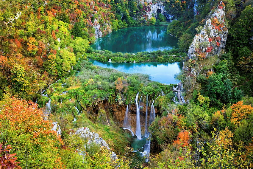13 Nationalpark Plitvicer Seen, Plitvicer Seen Slowenien HD-Hintergrundbild