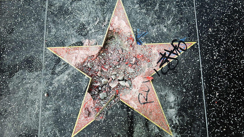Trump's Hollywood Walk of Fame star destroyed again HD wallpaper