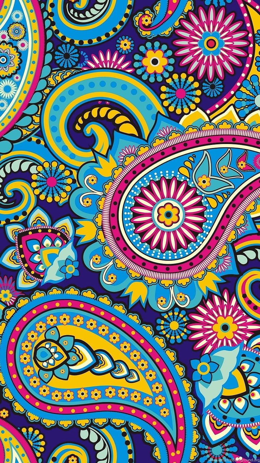 Abstract Paisley Mix iPhone 6 Plus Art, Colorful ... Backgrounds, mix color mobile HD тапет за телефон
