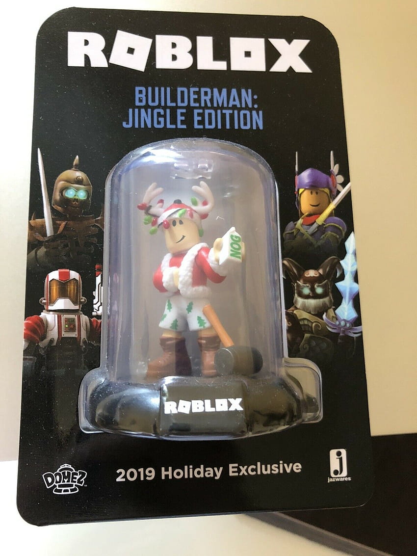 Roblox Builderman Jingle Edition Limited 2019 Exclusive Toy Figure HD phone wallpaper