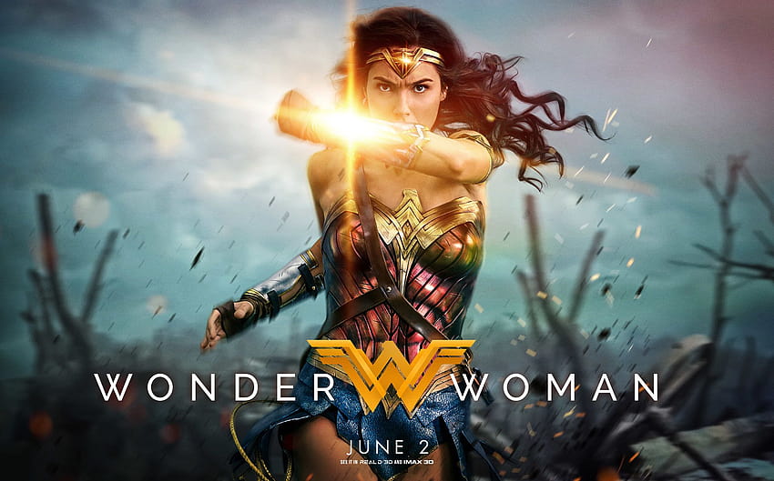 Wonder Woman Logo, Wunderfrauen-Filmplakat HD-Hintergrundbild