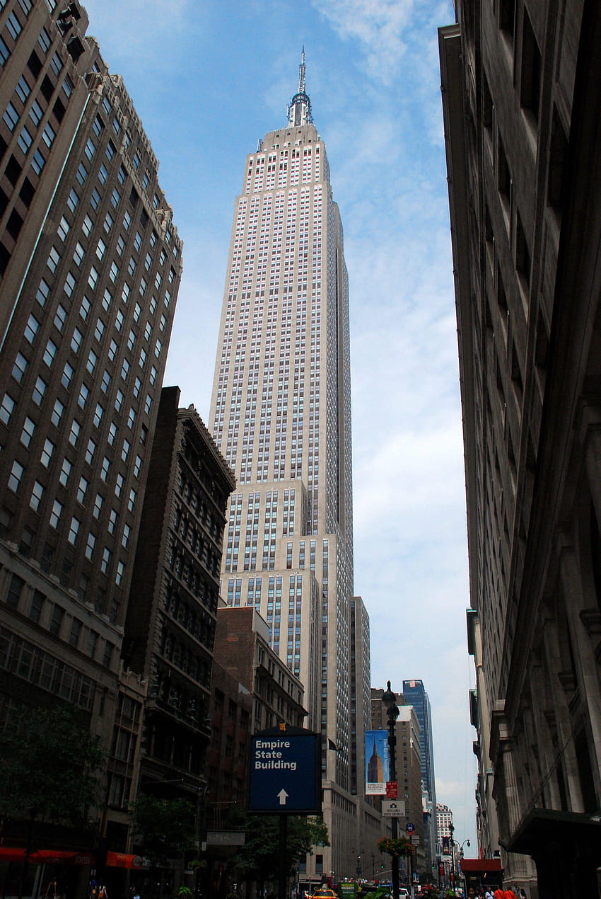뉴욕시 맨해튼 엠파이어 스테이트 빌딩 HD 전화 배경 화면