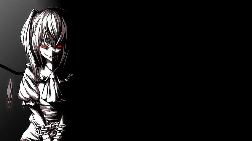 2 Black Red Anime, aesthetic gray and red anime girls HD wallpaper