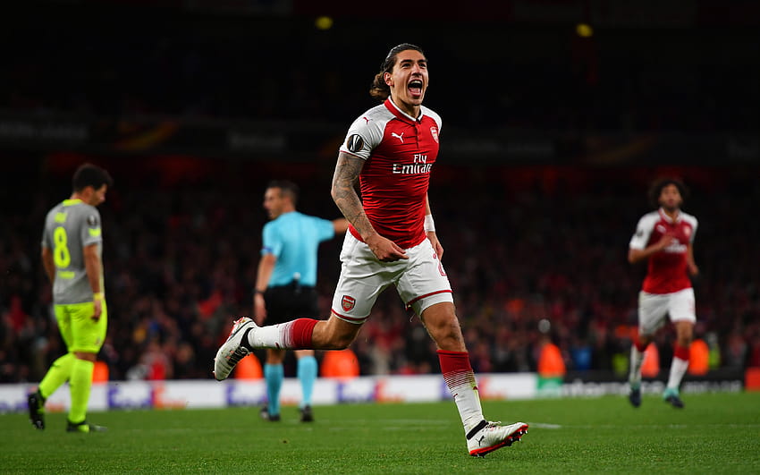 Hector Bellerin, football, match, The Gunners, Arsenal, footballers with resolution 3840x2400. High Quality HD wallpaper