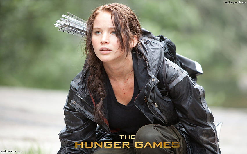 Katniss Everdeen assustada papel de parede HD