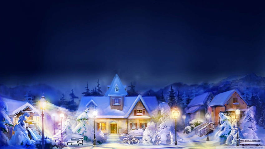 Paisaje Anime Navidad, noche de navidad anime paisaje fondo de pantalla |  Pxfuel