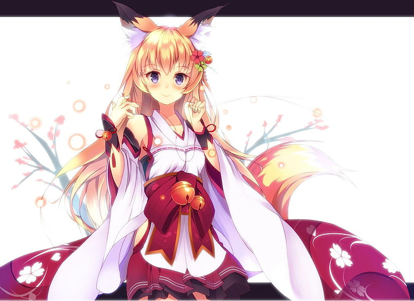 Una chica de anime kitsune, espíritu zorro fondo de pantalla | Pxfuel