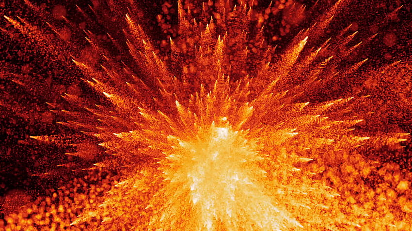 接近する粒子による火の爆発 2、火の爆発 高画質の壁紙