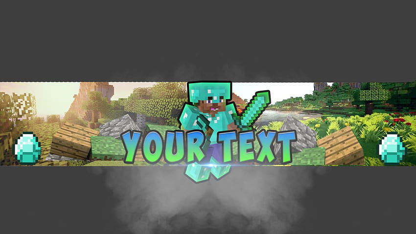 Minecraft Youtube Banner Template von ModzDoesGraphics [1192x670] für Ihr Minecraft-Banner, Handy & Tablet HD-Hintergrundbild
