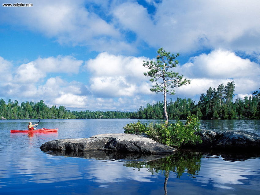 Nature: Kayaking In Boundary Waters Canoe Area Wilderness, canoe in ...