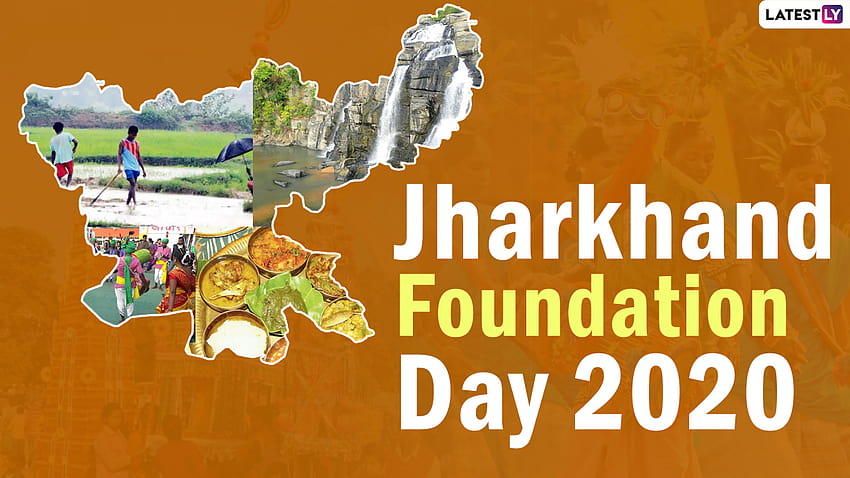 Día de la Fundación Jharkhand 2020 Deseos, saludos y mensajes: comparta citas, GIF y del 'Día de Jharkhand' para celebrar el estado de las cascadas con el templo de Jagannath fondo de pantalla