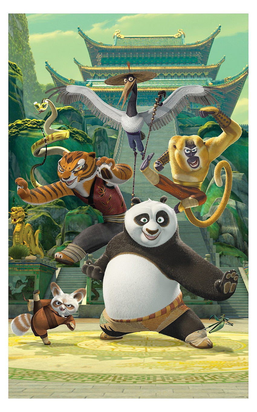 murale Walltastic Kung Fu Panda, kung fu panda iphone Sfondo del telefono HD