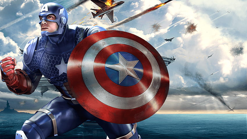 Капитан Америка , Комикси, HQ Капитан Америка, marvel captain america HD тапет