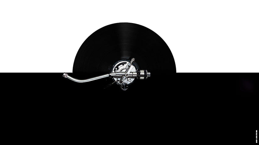 Czarny biały gramofon gramofony winylowe technics DJ arms mk2 Tapeta HD