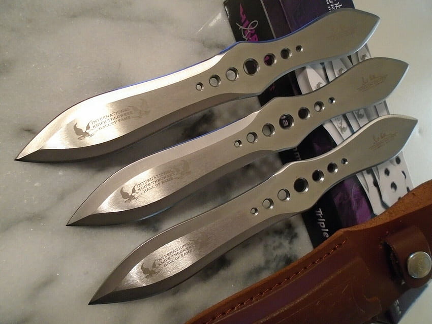 Gil Hibben Triple Throwing Knife Set 3 Couteaux 420 Steel United Cutlery Three à vendre en ligne Fond d'écran HD
