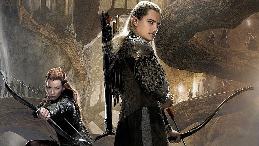 Lord of the Rings The Hobbit Orlando Bloom Legolas Evangeline Lilly HD wallpaper